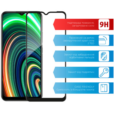 Стекло защитное ACCLAB Full Glue Realme C25Y (1283126542350) Винница - изображение 2