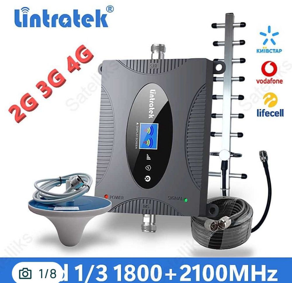 Репітер Lintratek 4G LTE 1800+2100 Підсилювач мобільного зв'язку інтернету. Харків - фото 8