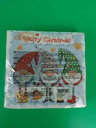 Новорічна серветка (ЗЗхЗЗ, 16 шт.) La Fleur "Празні Гноми" (1 пачка) Харків