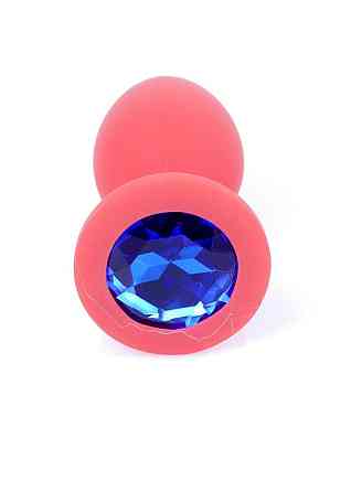 Анальна пробка - Jewellery Silicone Red Plug S Blue Sex Aura Київ