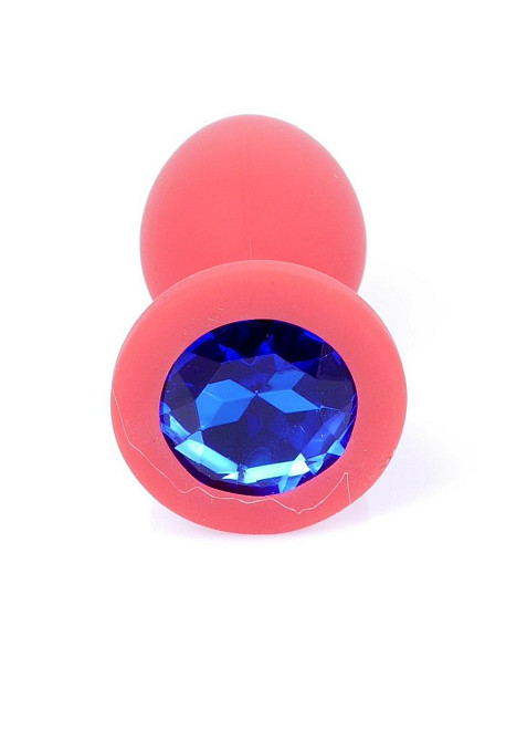 Анальна пробка - Jewellery Silicone Red Plug S Blue Sex Aura Київ - фото 3