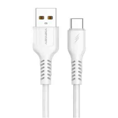Дата кабель USB 2.0 AM to USB-C 1.0m 2.4A silicone white Denmen (DM-D42T-WH) Вінниця
