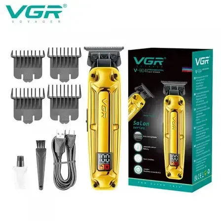 Аккумуляторная машинка для стрижки VGR V-904 GOLD, 4 насадки, 2000 mAh, LED дисплей Коломыя - изображение 5