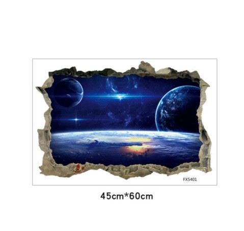 Наклейка на стену Космос 45 на 60 см разноцветный Киев - изображение 2