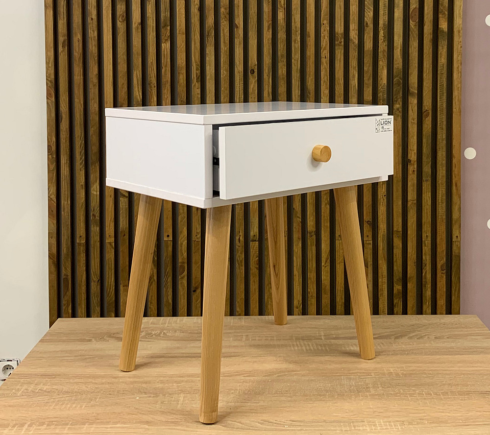 Тумба прикроватная LION Хьюге-4 Нимфея Альба (белый) (LION-041001) Днепр - изображение 8