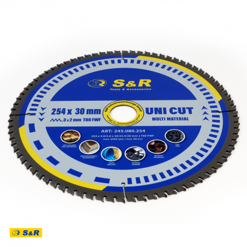 Диск пиляльний універсальний S&R UniCut Meister FWF 254х30х3 мм Одеса - фото 8