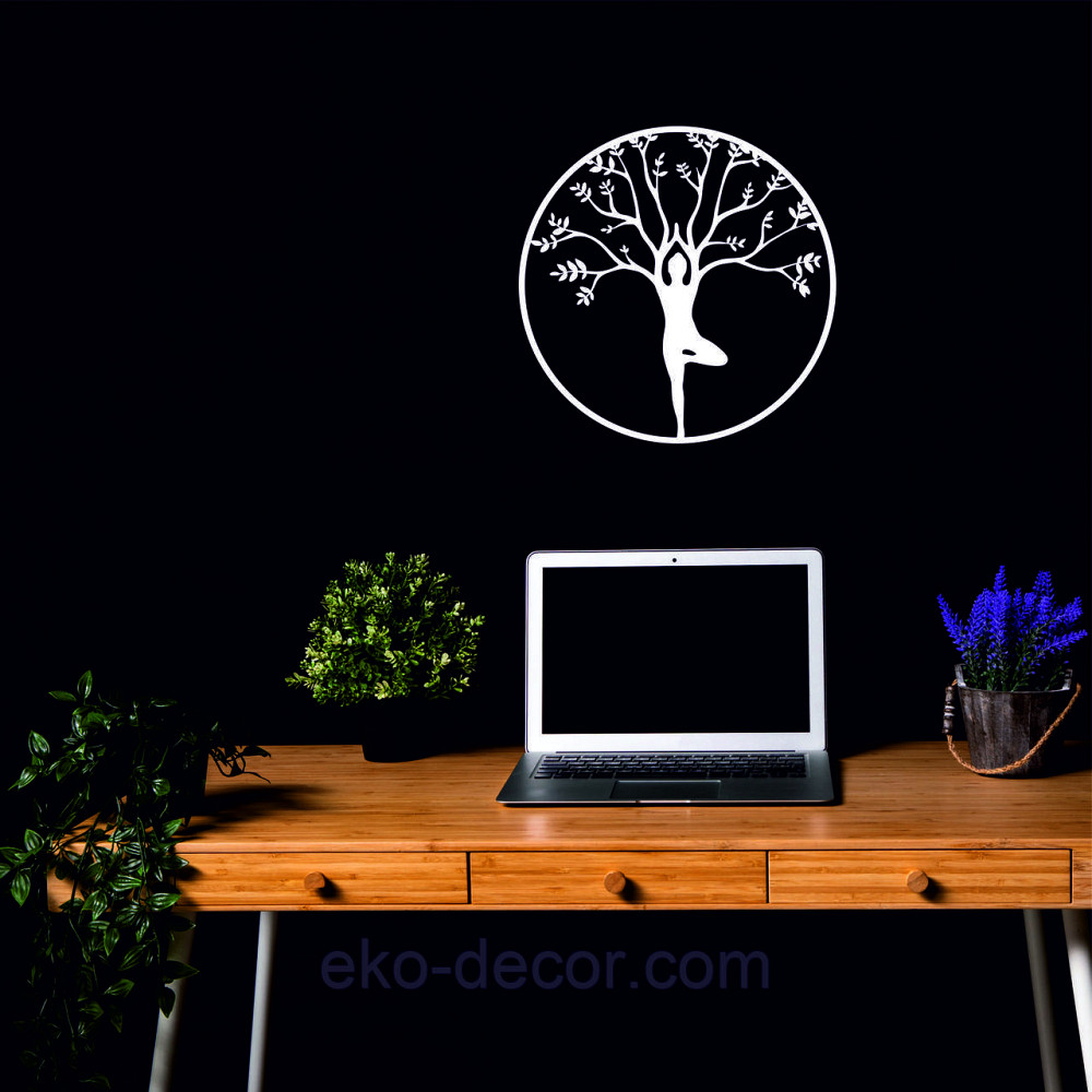 Декоративне настінне 3D Панно «ЙОГА» Декор на стіну з об'ємом 70*70 см, Білий Київ - фото 7