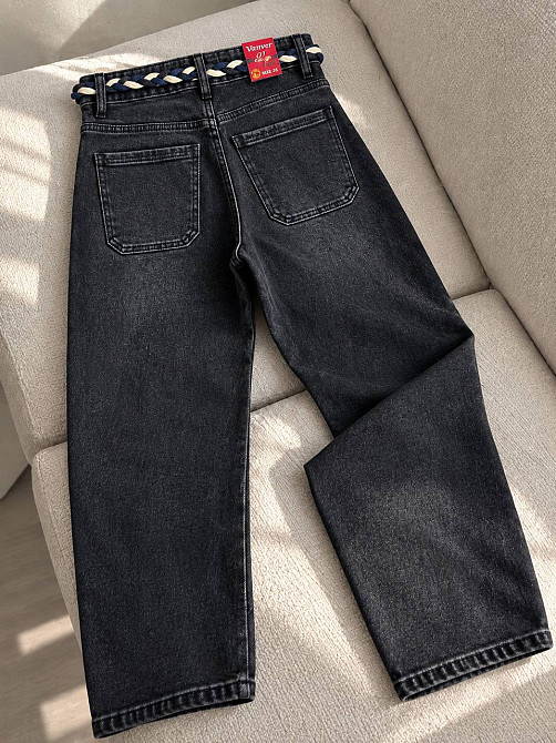 Джинсы женские Vanver 82216 baggy MOM бананы американки с поясом черные, черный, 25, 25, 67 см, 96 см Киев - изображение 6