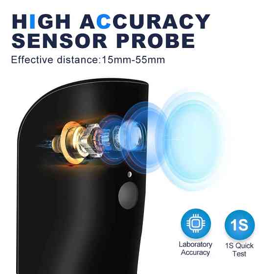 ІЧ термометр інфрачервоний портативний чорний міні для безконтактного вимірювання температури Biaze Миколаїв