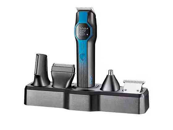 Машинка для подстригания аккумулятор 13в1 V-173 BLUE, 13 насадок, LED дисплей ТМ VGR Киев
