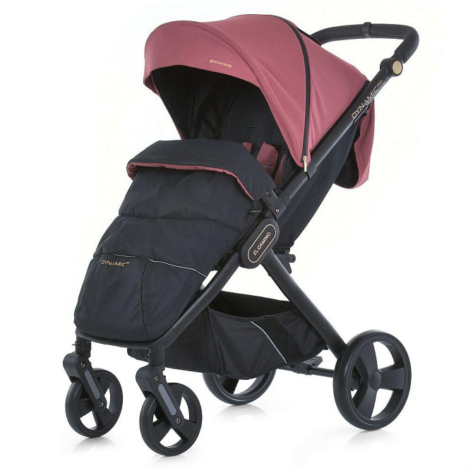 Коляска дитяча EL CAMINO DYNAMIC PRO Dusty Rose прогулянкова з чохлом та дощовиком Темно-рожева (ME 1053-3) Чернігів - фото 3
