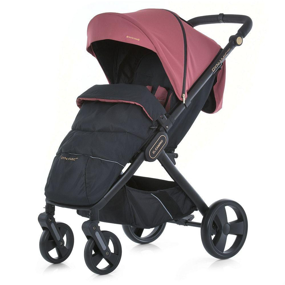Коляска дитяча EL CAMINO DYNAMIC PRO Dusty Rose прогулянкова з чохлом та дощовиком Темно-рожева (ME 1053-3) Чернигов - изображение 3