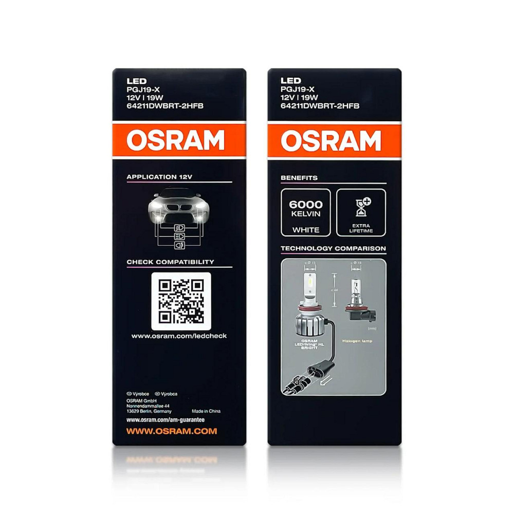 Комплект світлодіодних ламп OSRAM 64211DWBRT-2HFB H8/H9/H11/H16 LEDriving HL BRIGHT +300% 6000K 12V Харків - фото 9
