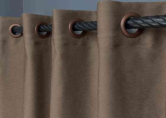 Комплект готовых штор на люверсах VR-Textil Рогожка TERRA LUXE № 1860ш Какао 150х270 см 2 шт (37-0312) Киев
