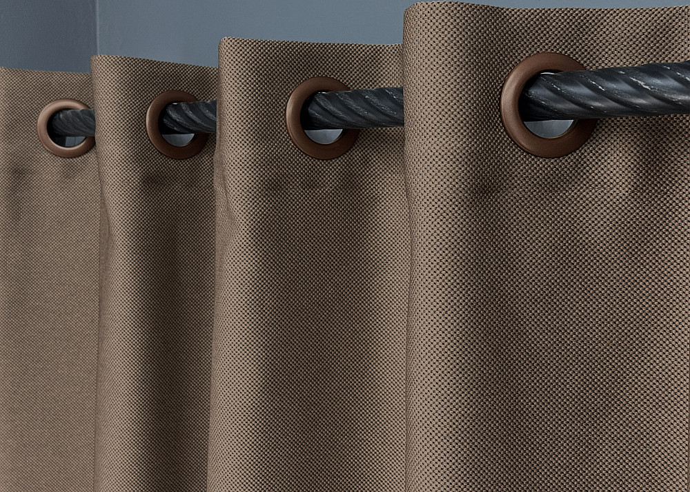 Комплект готовых штор на люверсах VR-Textil Рогожка TERRA LUXE № 1860ш Какао 150х270 см 2 шт (37-0312) Киев - изображение 6