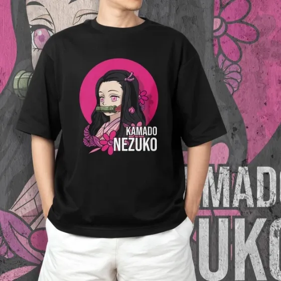 Футболка для подростка мальчика с принтом Клинок, рассекающий демонов Незуко Размер 160 Anime10346 Днепр