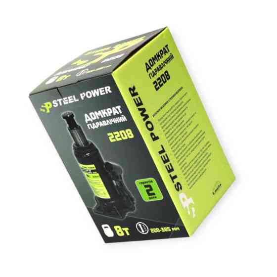 Домкрат гідравлічний 8 т, 200-385 мм (коробка) Steel Power Мукачево