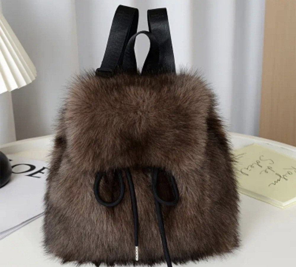 Рюкзак зі штучного хутра Коричневий Смела - изображение 2