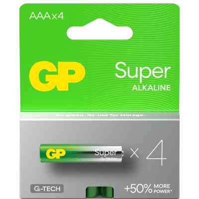 Батарейка Gp AAA LR3 Super Alcaline * 4 (24A21-SB4 / 4891199218224) Винница