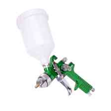 Пистолет покрасочный HVLP d-1.3 с верх. пласт. бачком 600мл, зеленый, регулятором давления Мукачево