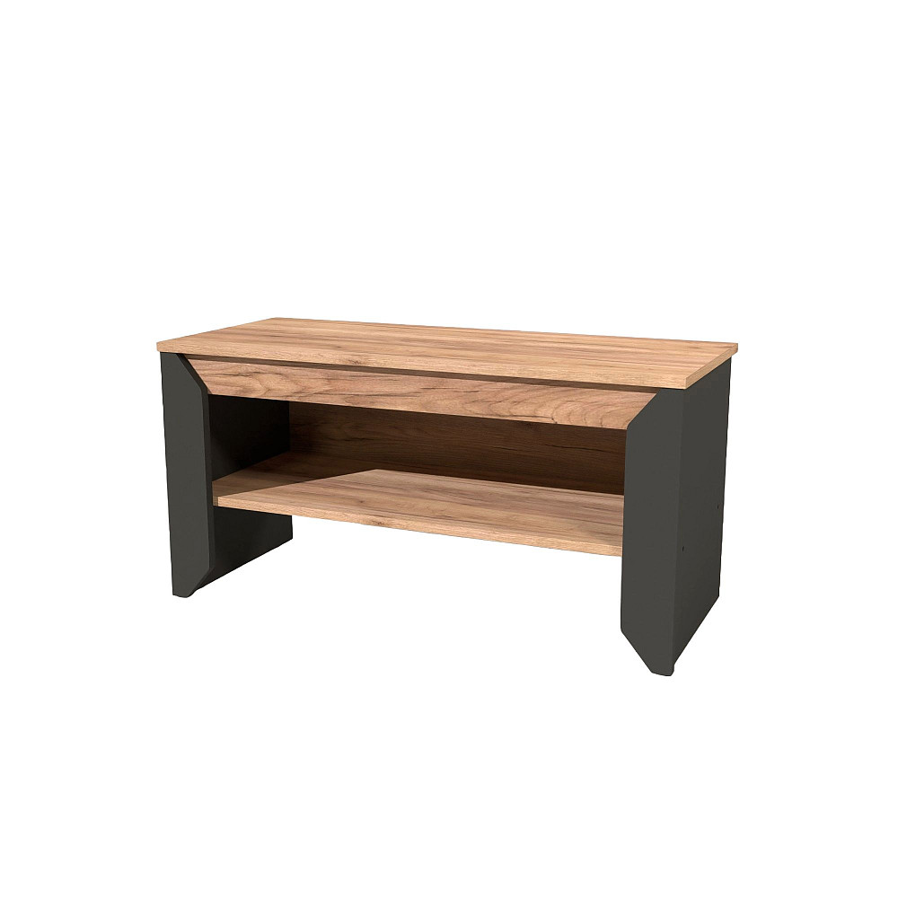 Тумба для обуви Эверест Нордик-900 90х38х45 см Графит + Дуб крафт золотой (DTM-5546) Днепр - изображение 4