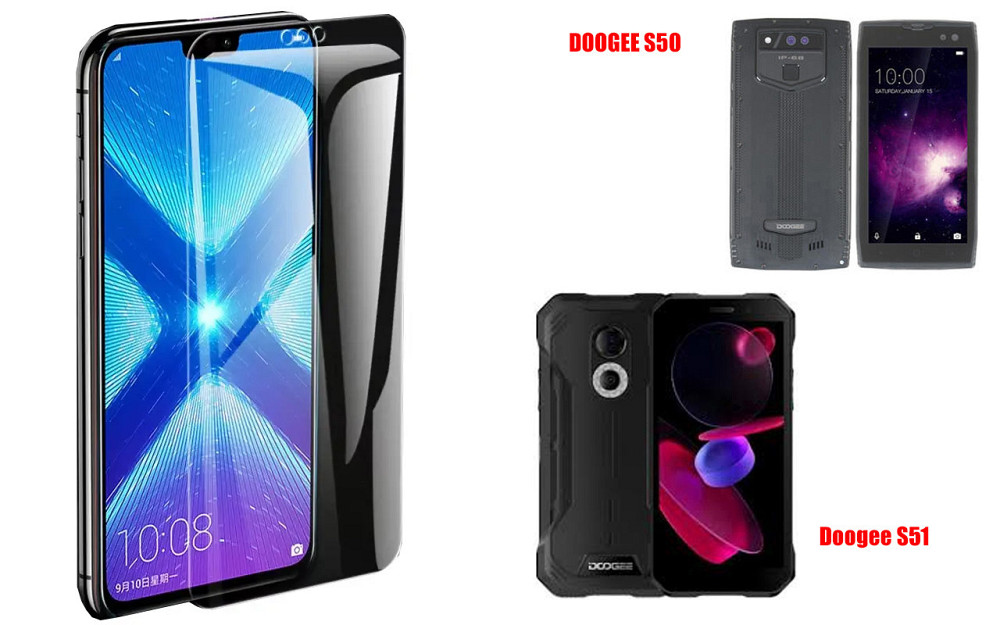 Защитное стекло NeoGlass для DOOGEE S50, Doogee S51 – ультрапрозрачное и устойчивое Киев - изображение 2