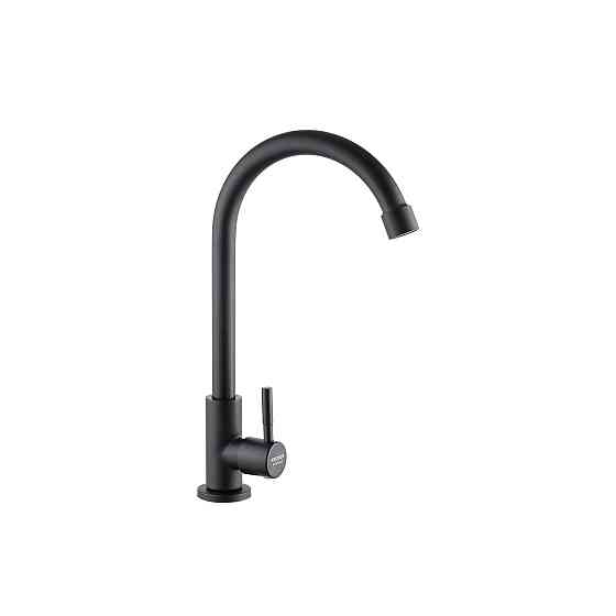 Кран на одну воду Kroner KRP Edelstahl Klassisch - SCH098 чорний мат Київ