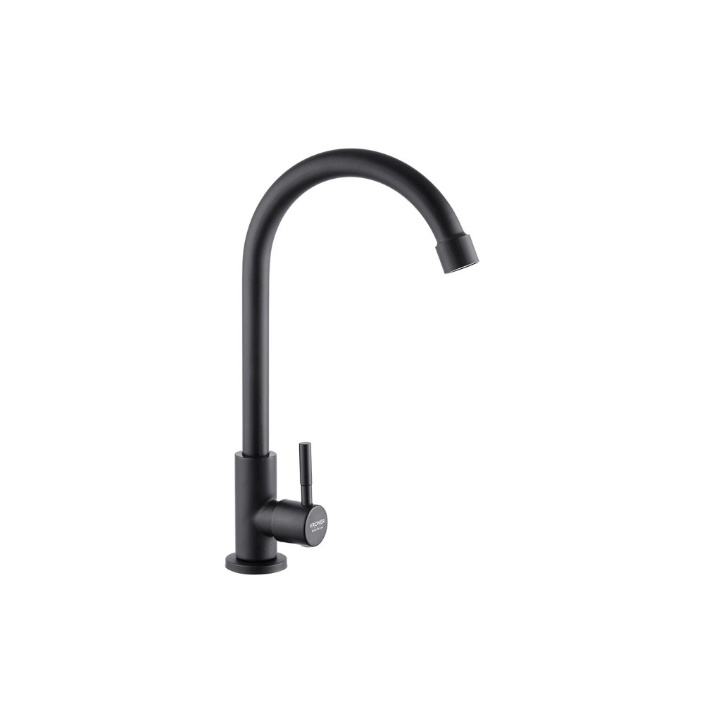 Кран на одну воду Kroner KRP Edelstahl Klassisch - SCH098 черный мат Киев - изображение 1