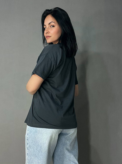 Футболка женская Pepper&mint BX24-68 с вышивкой медвежата графит, графит, L Киев - изображение 5