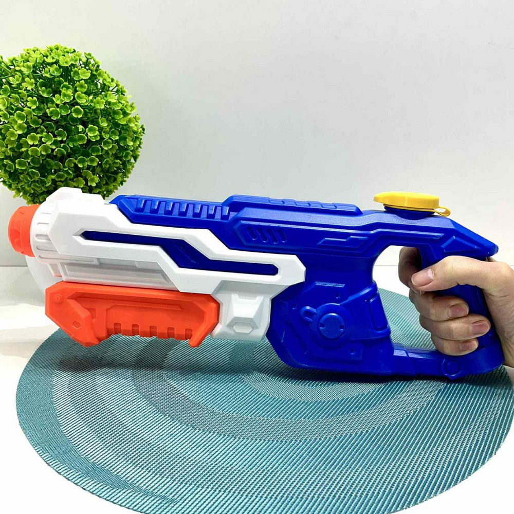 Бластер водяний з помпою 35 см Білий з синім (MR 0505) Чернигов - изображение 1