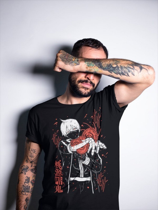 Футболка з аніме принтом Тоуген Анкі Ікхіносе Схікі оверсайз (S/M/L) Чорний AnimeJ0387 Дніпро - фото 3