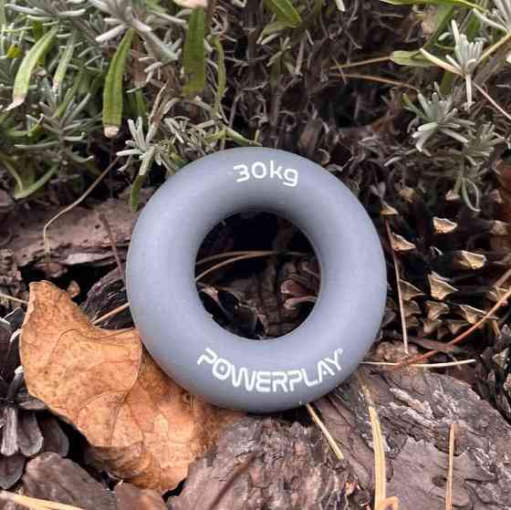 Эспандер кистевой силиконовый PowerPlay PP-4324 Hand Grip Ring X-Hard 30 кг. Серый Киев