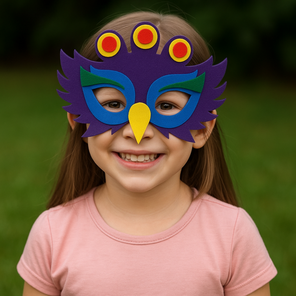 Маска павлина детская из фетра one size разноцветный Киев - изображение 2