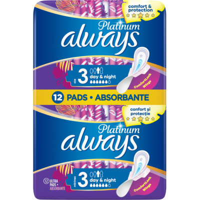 Гігієнічні прокладки Always Platinum Day&amp;Night (Розмір 3) 12 шт. (8001090445070) Вінниця - фото 2