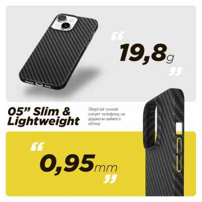 Чехол для мобильного телефона Armorstandart LikeCarbon MagCase Apple iPhone 15 Plus Black (ARM69292) Винница