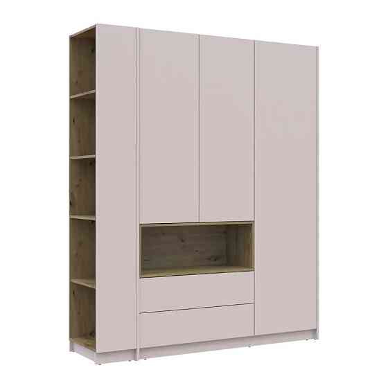 Шкаф для одежды с нишей и этажеркой Doros Дейл Кашемир/Дуб Артизан 3 ДСП 178х52х220 DRS-011726 (44900338) Днепр