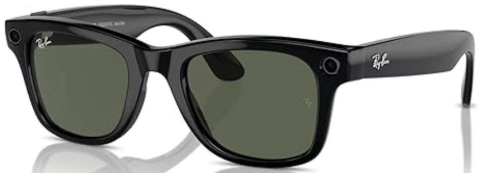 Смарт-Окуляри: Ray-Ban Meta Wayfarer Shiny Black, G15 Green. Київ - фото 1