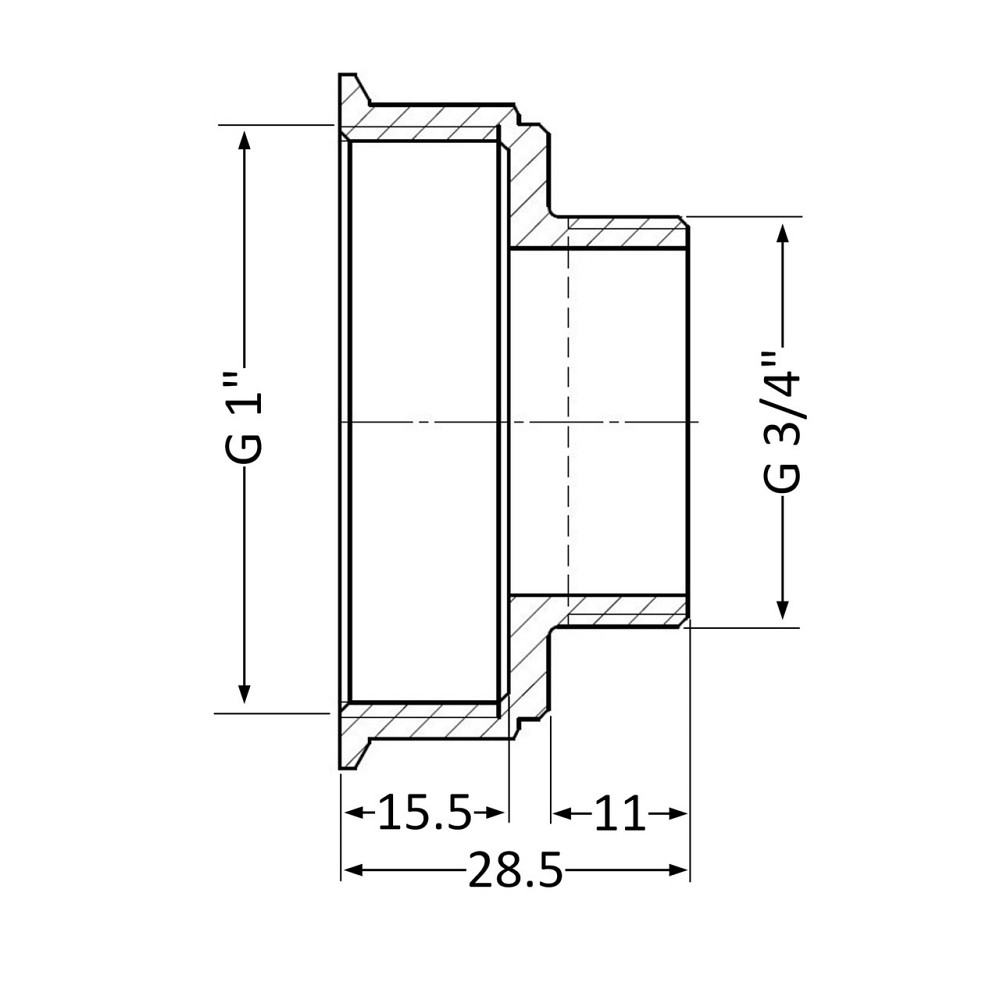 Перехідник Thermo Alliance Standart 1"х3/4" ВН SD4092520 Київ - фото 2