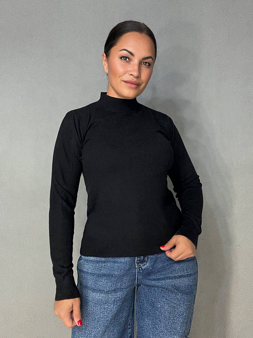 Светр жіночий A-N 106 водолазка гольф з коміром стійкою базовий, чорний, one size Київ - фото 14