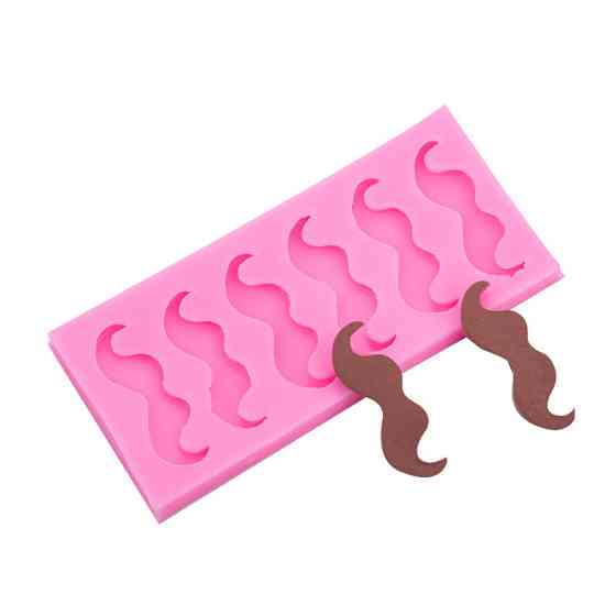 Силиконовый молд Усы 118 на 54 мм розовый Киев