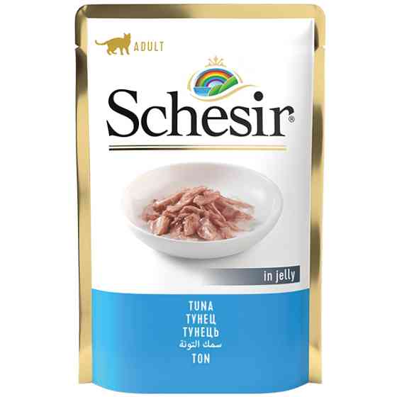Schesir Tuna ШЕЗИР ТУНЕЦ в желе полнорационный влажный корм консервы для котов, пауч 85г Киев