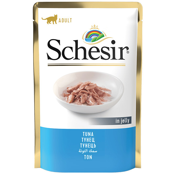 Schesir Tuna ШЕЗИР ТУНЕЦ в желе полнорационный влажный корм консервы для котов, пауч 85г Киев - изображение 1