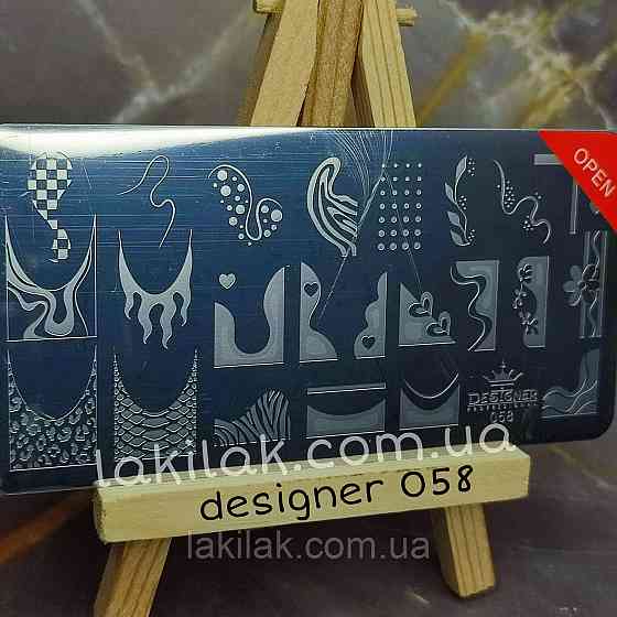 Пластина 058 для стемпінгу Designer Professional (12х6см) Херсон