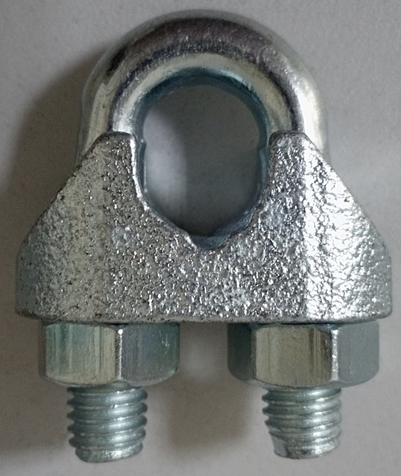 Затискач троса дуговий "GoralMet" в білому оцинку DIN741   8 мм Київ - фото 1