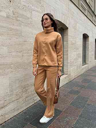 Жіночий стильний костюм-двійка Ангора-кашемір Гірчиця, 42/44 Одеса