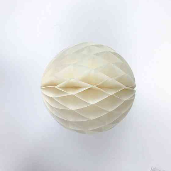 Шар соты бумажный 15 см бежевый Киев