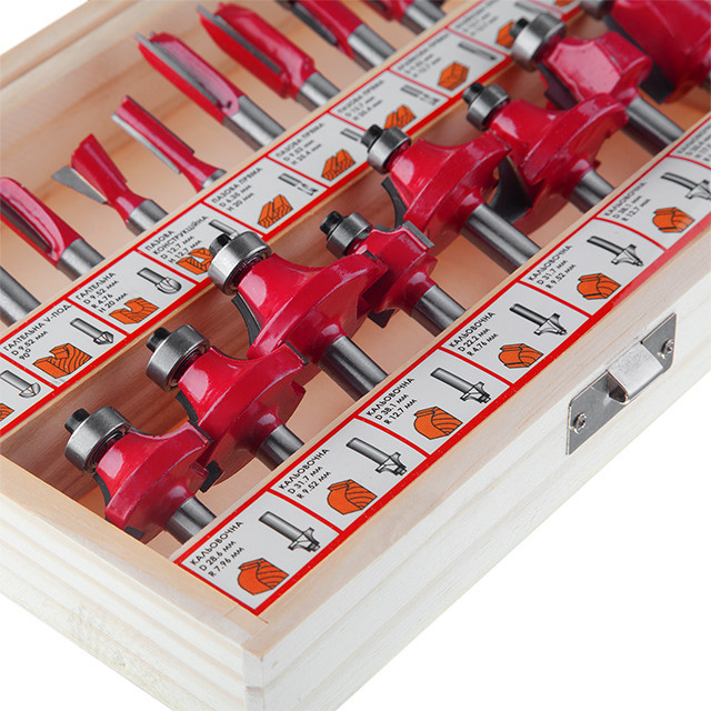 Набір фрез кінцевих INTERTOOL HT-0073 по деревині, 18 шт. - для деревообробки Львів - фото 5