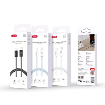 Дата кабель USB-C to USB-C 1.0m 60W white XO (CB-Q73CC) Вінниця - фото 2