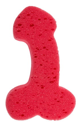 Губка для ванни Sponge Willy Red, 19 см Sex Aura Київ
