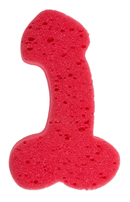Губка для ванни Sponge Willy Red, 19 см Sex Aura Київ - фото 1